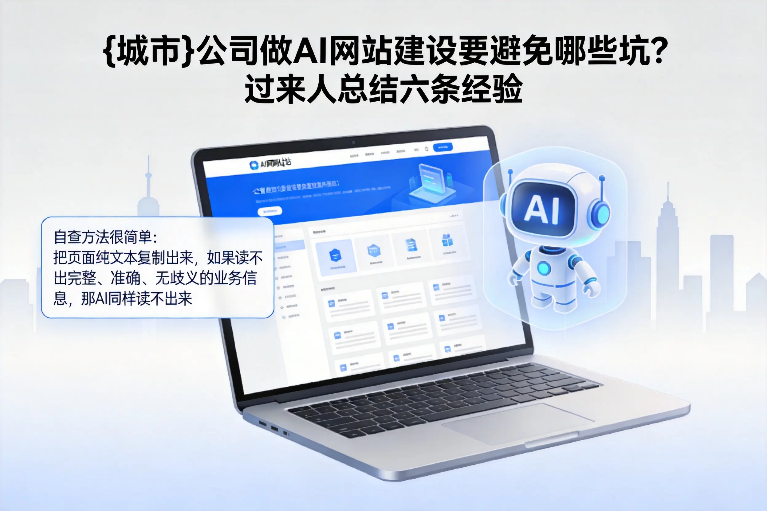 北京公司做AI网站建设要避免哪些坑？过来人总结六条经验
