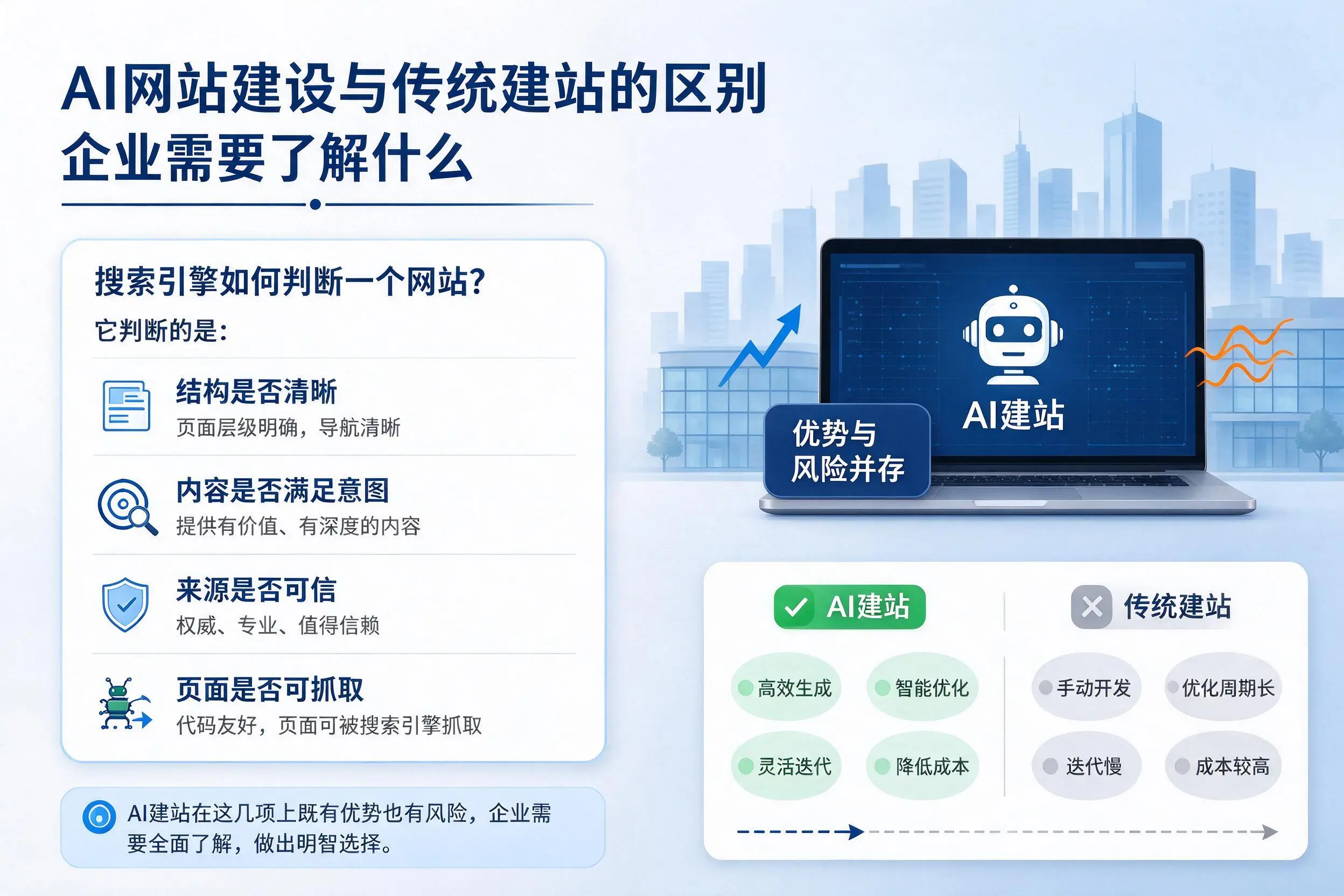 AI网站建设与传统建站的区别，北京企业需要了解什么