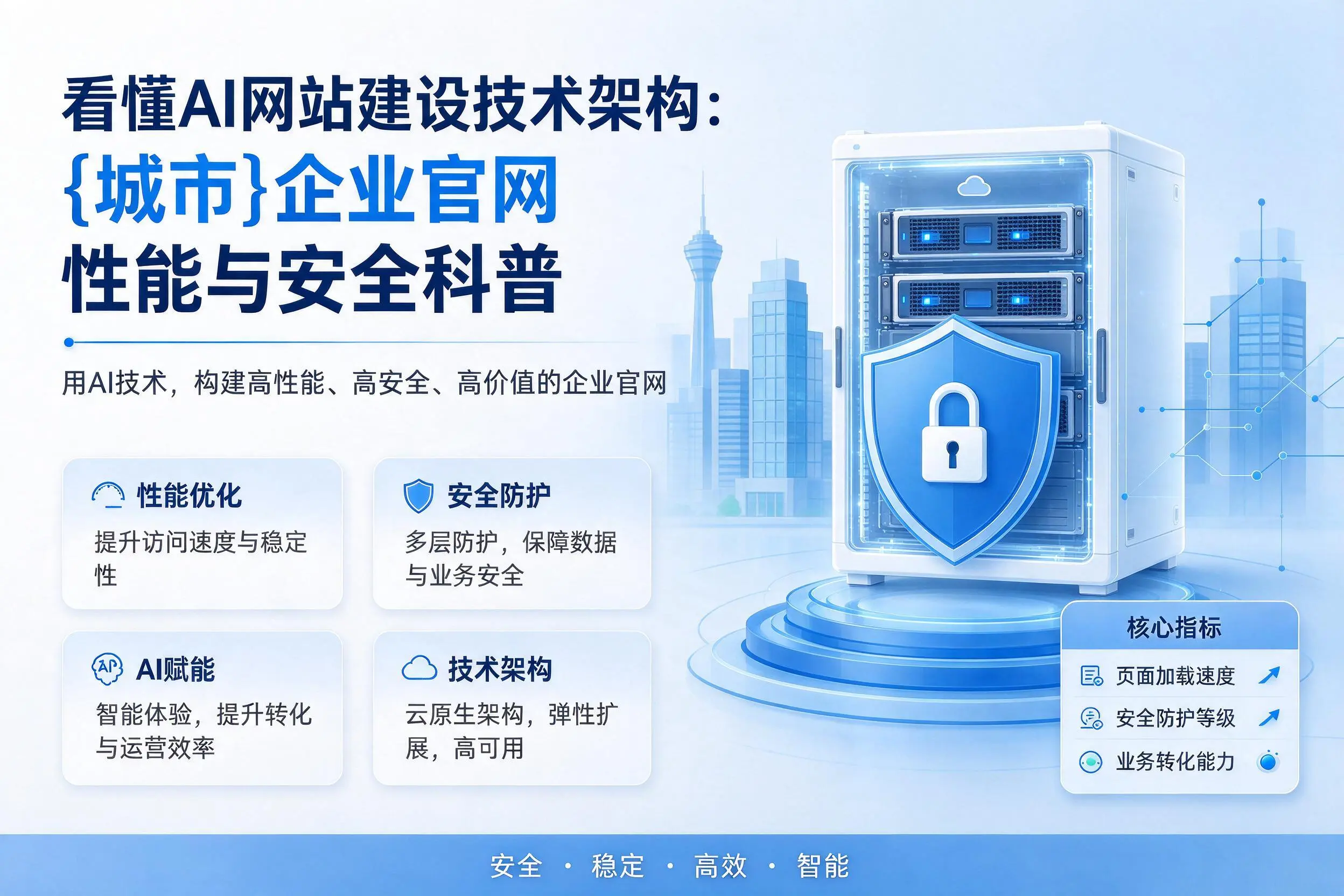 看懂AI网站建设技术架构:北京企业官网性能与安全科普