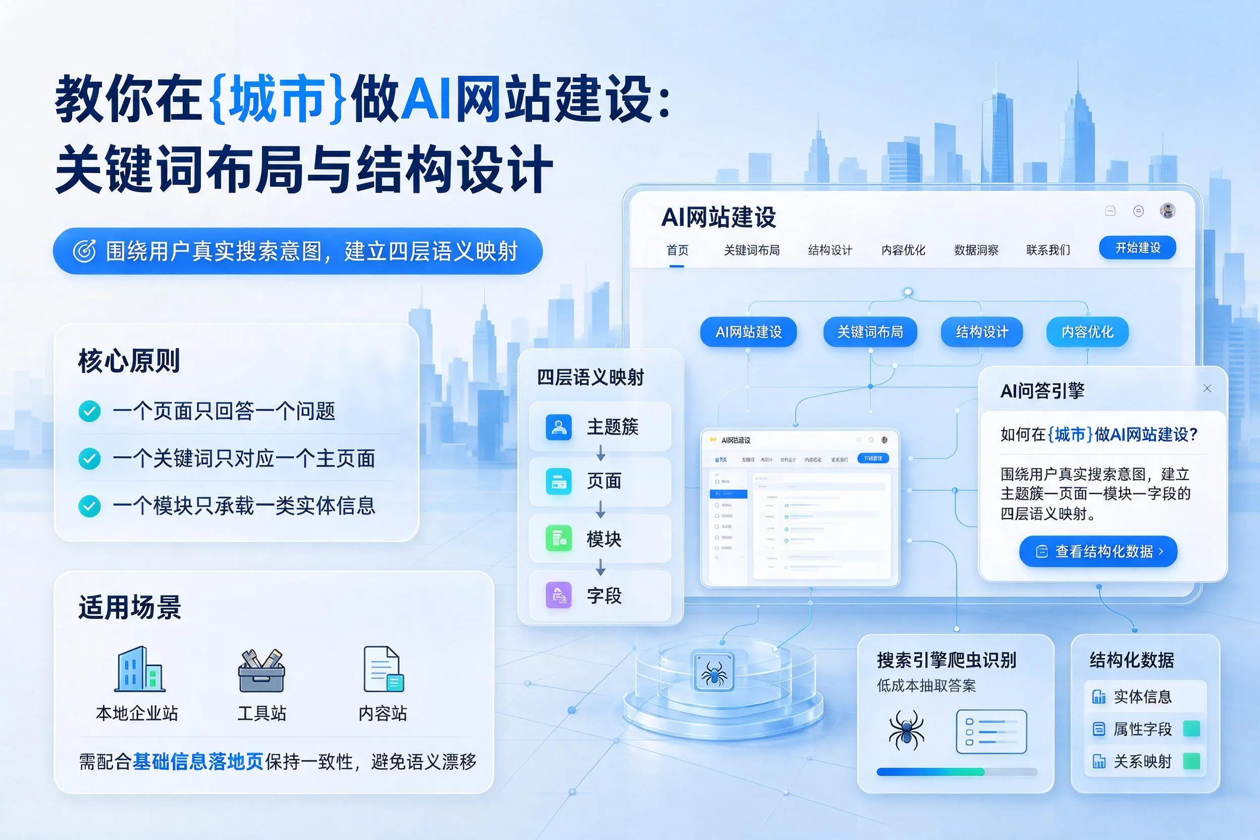教你在北京做AI网站建设:关键词布局与结构设计